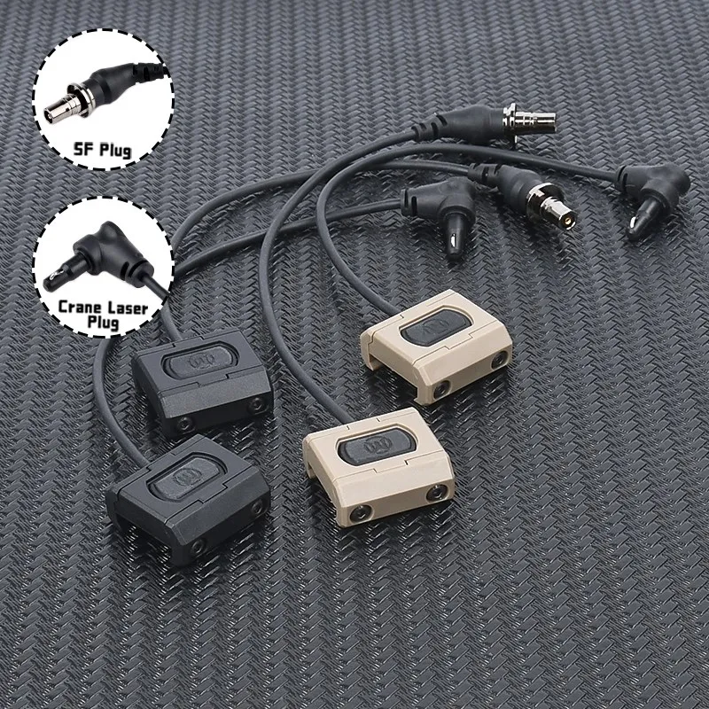 Linterna táctica Modbutton SF Crane láser, interruptor de presión de enchufe de 2,5mm y 3,5mm, compatible con Picatinny m-lok Keymod Rail, piezas de caza - imagen 3