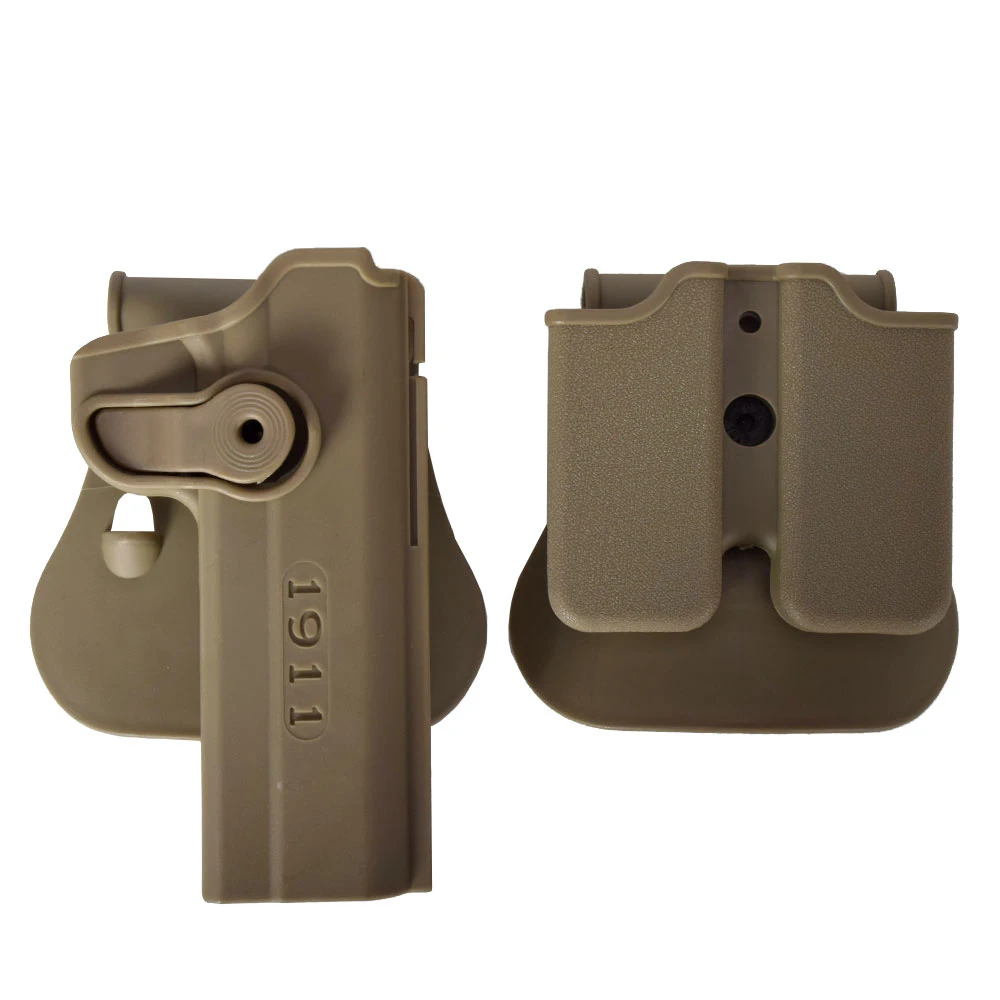 Funda de combate táctico para pistola Glock, funda de caza G17 M92 Colt1911, soporte para pistola Airsoft, funda de 9mm con Clip, bolsa para revistas - imagen 2