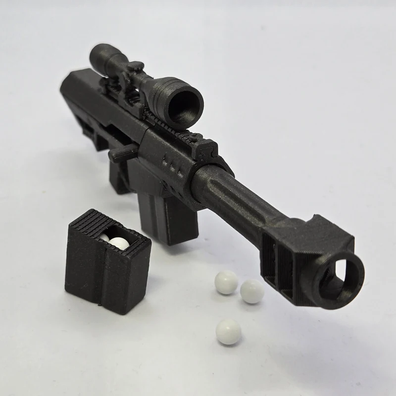 Mini Barrett M82 llavero de juguete con estampado 3D funcional pistola Blaster llavero de juguete Cool niños regalos de descompresión mochila colgante - imagen 4
