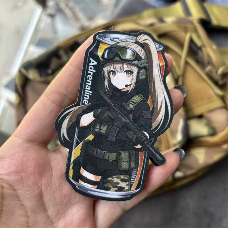 Parche táctico morale Adrenaline Drink con velcro para mochila - imagen 5
