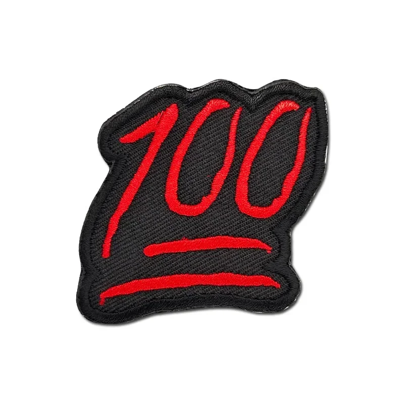 Insignia de moral de 100 puntos, parches bordados de gancho y bucle, brazalete táctico, pegatinas de mochila - imagen 5