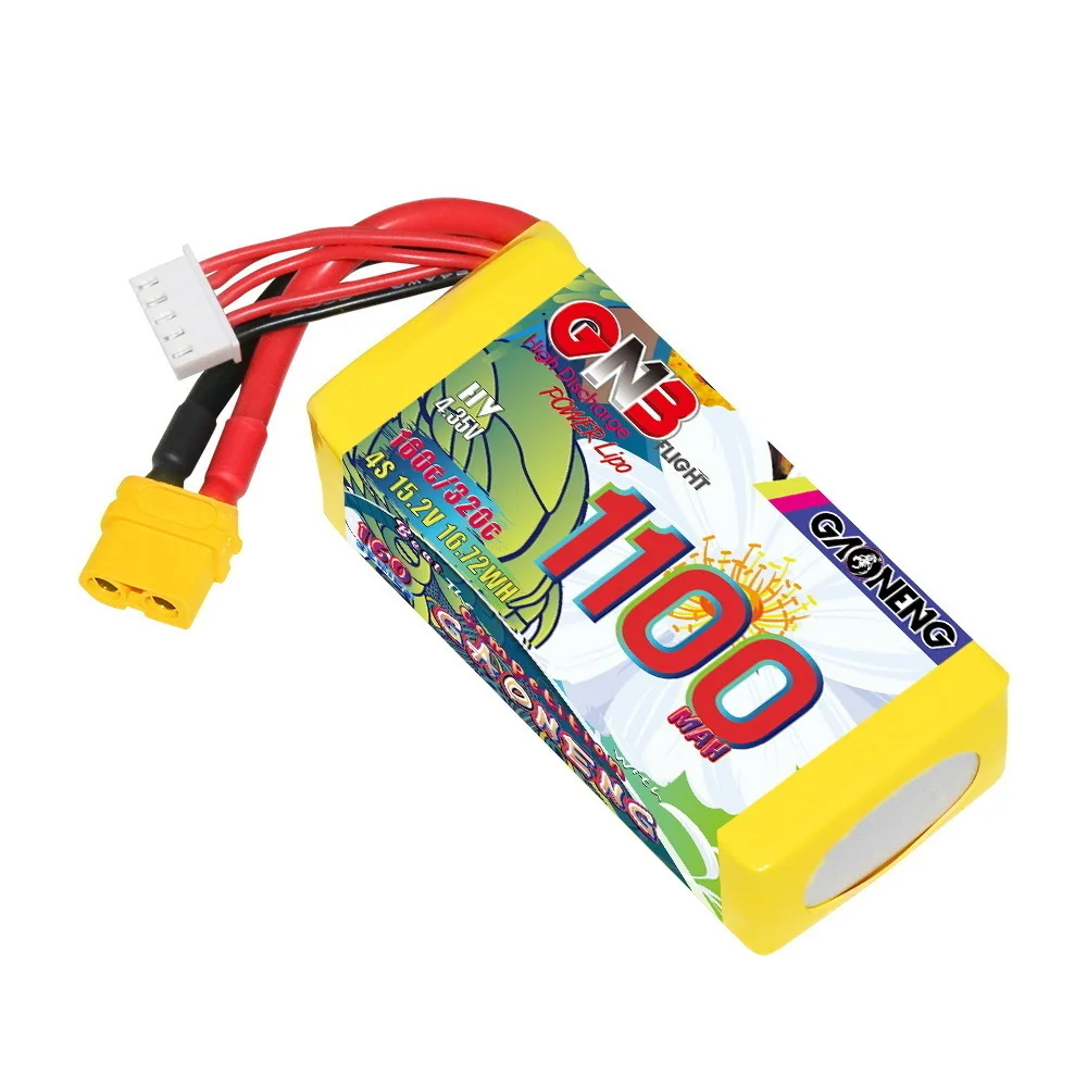 GNB 4S 15,2 V 1100mAh 160C/320C batería Lipo recargable con XT60 para FPV avión helicóptero Drone Quadcopter RC piezas Hobby - imagen 4