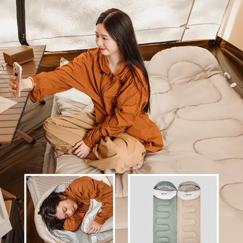 Saco de dormir ultraligero para acampar, sacos de dormir impermeables para viajes al aire libre, senderismo, 4 estaciones - imagen 3