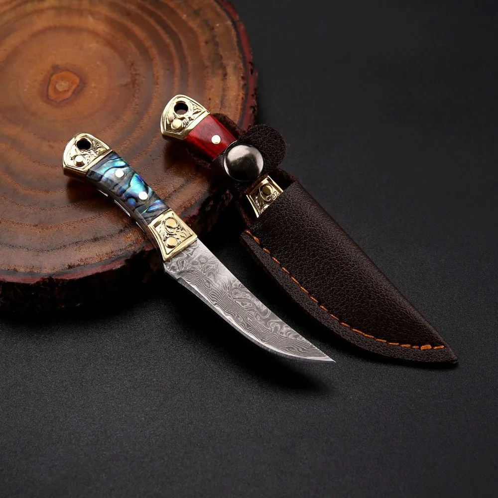 Cuchillo curvo artesanal mongol para exterior táctico tipo llavero - imagen 3