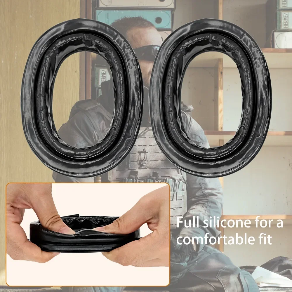 Protección auditiva, auriculares tácticos, accesorios, almohadillas de Gel para auriculares de tiro Pelto COMTA, auriculares militares Airsoft para caza - imagen 4