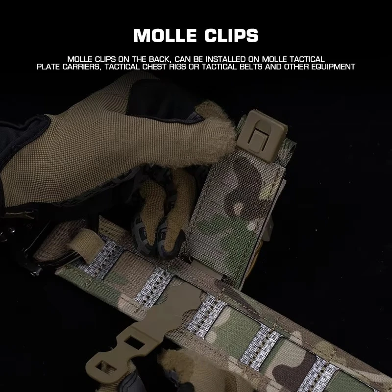 Soporte magnético elástico de montaje MOLLE de extracción rápida, bolsa magnética Flexible de 9MM para portador de placa - imagen 3