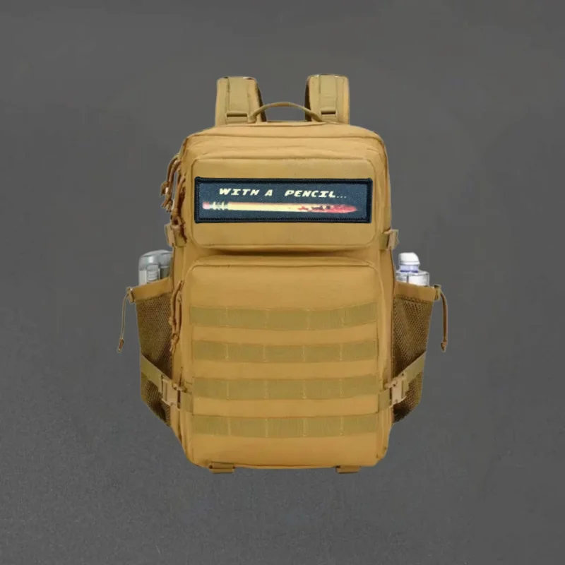 Bring A Pen-parche con estampado de lápiz de sangre para chaleco, insignia de moral con gancho y bucle, pegatinas decorativas para mochila, parches para brazalete para ropa