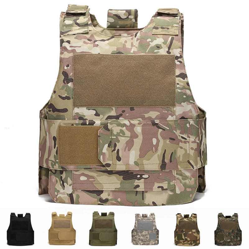 Chaleco táctico ajustable al aire libre para hombres y mujeres, ropa Molle, Airsoft, Paintball, entrenamiento de combate, disfraz protector