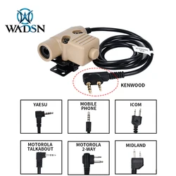 WADSN Auriculares PTT Tácticos para Walkie Talkie – C2/C4/MSA