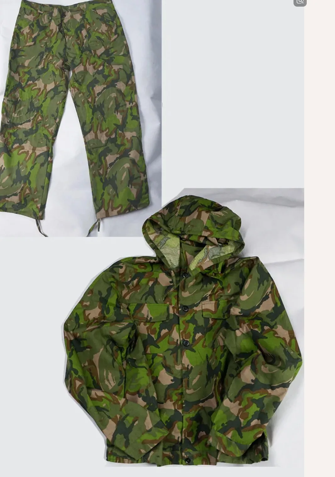 Sombrero de camuflaje grande, top desmontable y pantalones, traje de camuflaje - imagen 3