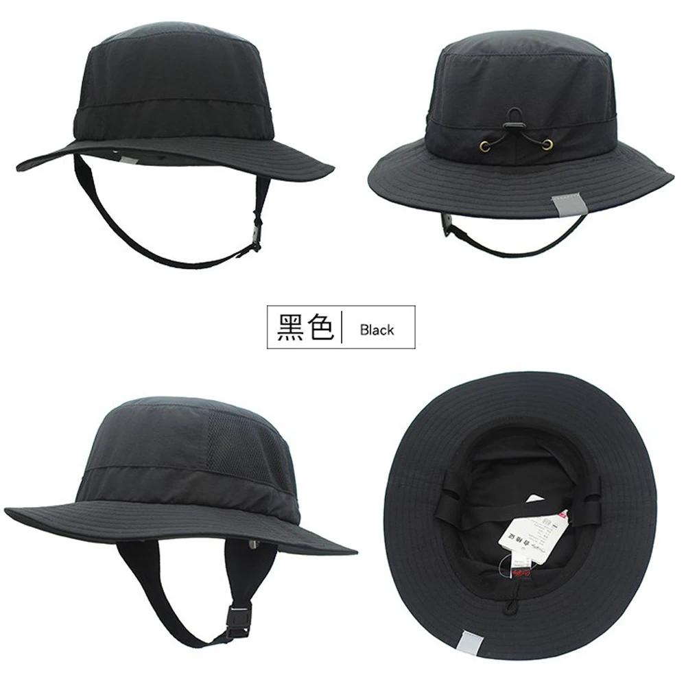 Surf Indo Surfing Backet Hat con correa para la barbilla Kitesurf Cap Fisherman Water Sport Sun Unisex - imagen 2