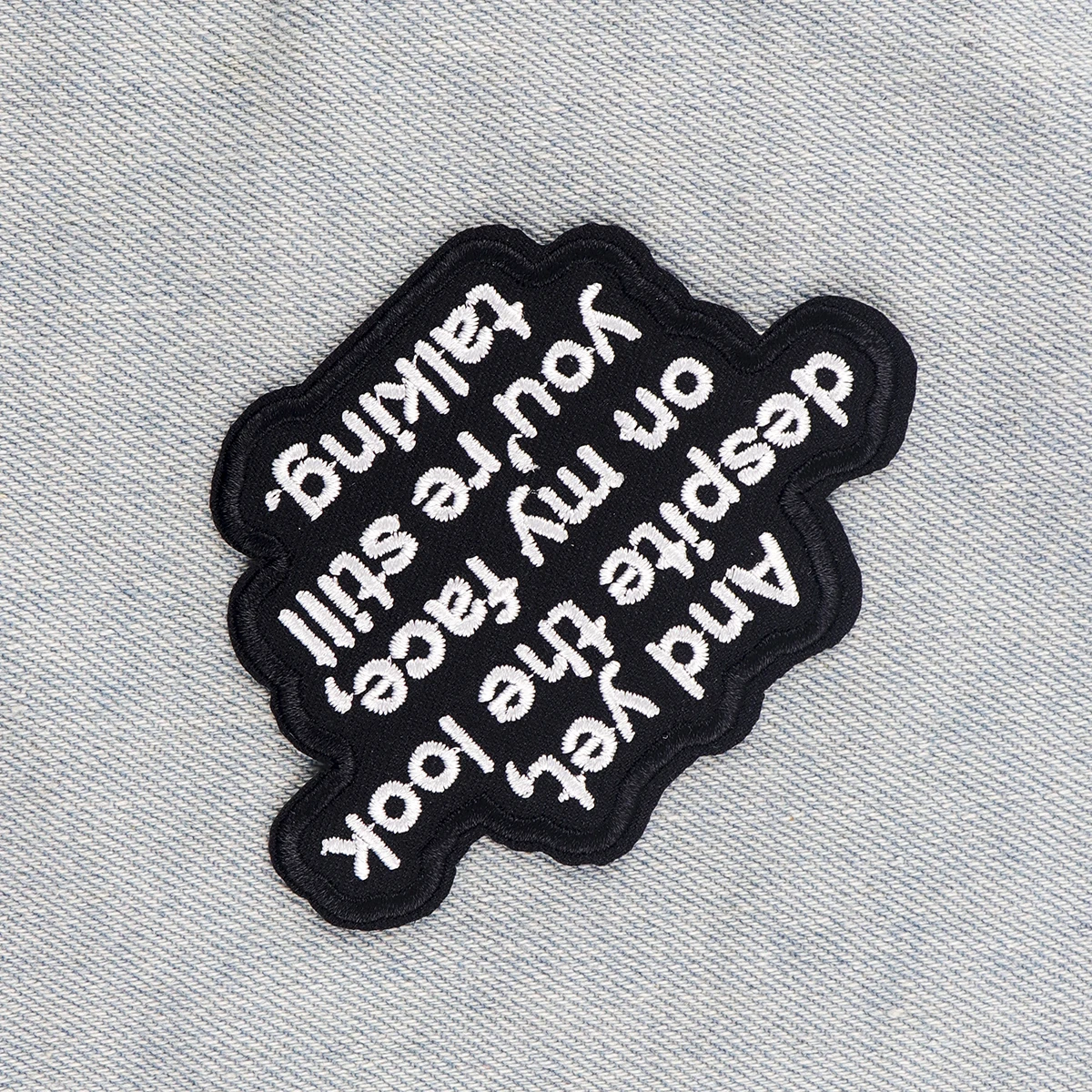 Parche bordado con citas divertidas, parches para planchar con letras para ropa, parches termoadhesivos para ropa, insignias para coser DIY - imagen 4