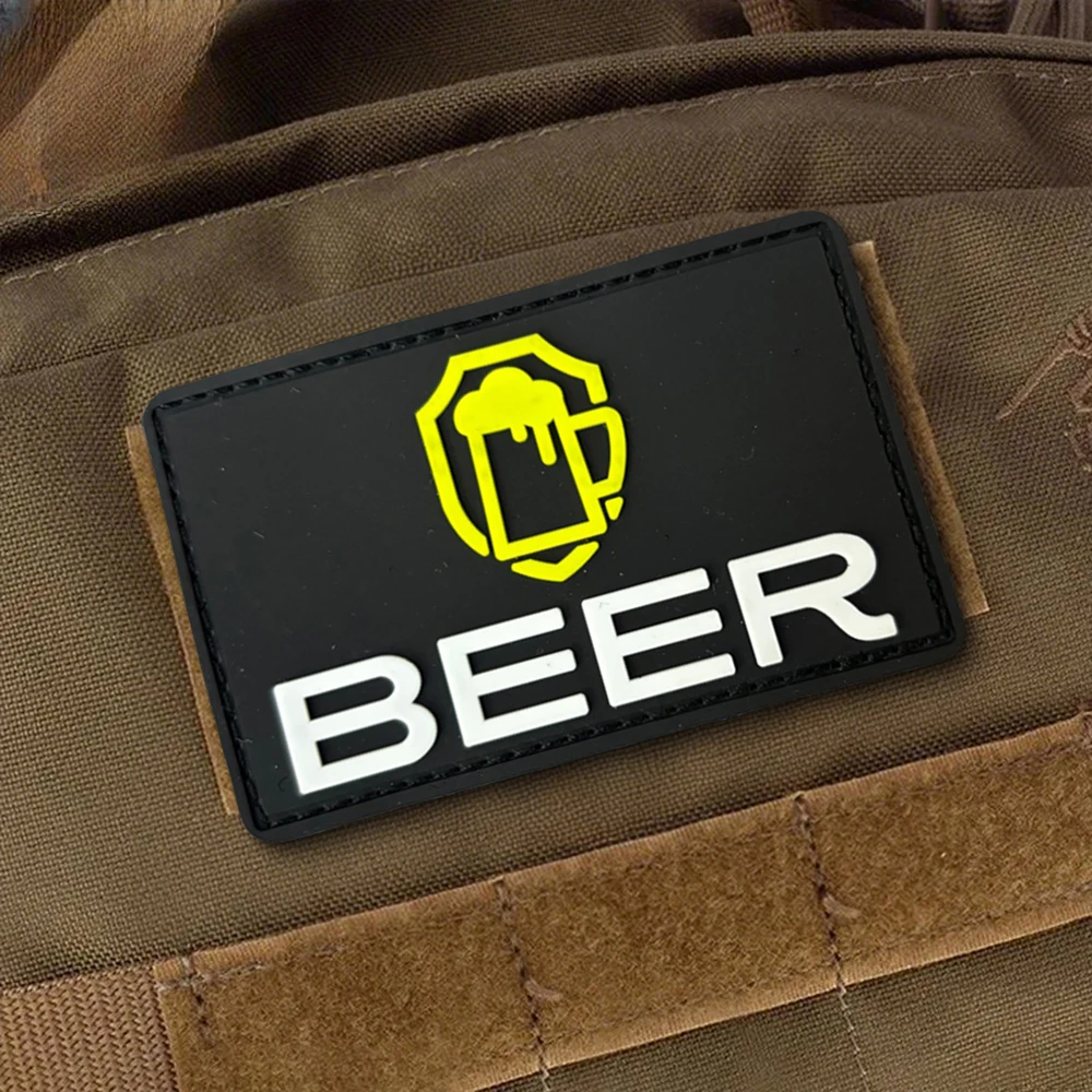 Parche táctico PVC BEER chevron con velcro de gancho y bucle - imagen 5