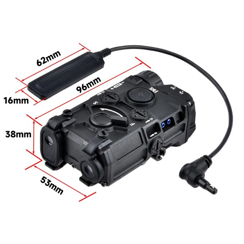 WADSN-láser táctico de nailon y plástico OGL, láser rojo, verde, azul, IR, luz LED blanca, brillo ajustable, versión con todas las funciones - imagen 5