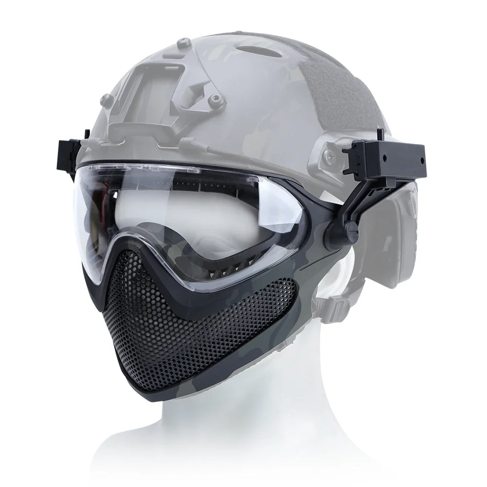 Máscara táctica facial completa con lentes para paintball y airsoft - imagen 2