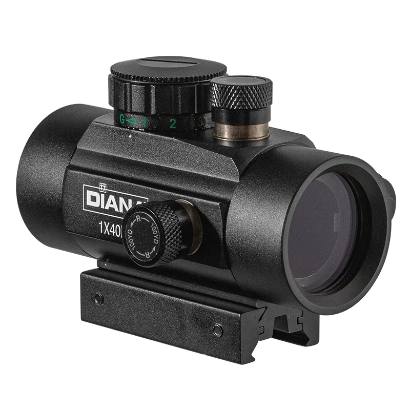2025 DIANA 1x40 punto rojo con láser rojo punto rojo verde mira telescópica Corss mira táctica ajuste 11/20mm riel Rifle mira para caza - imagen 4