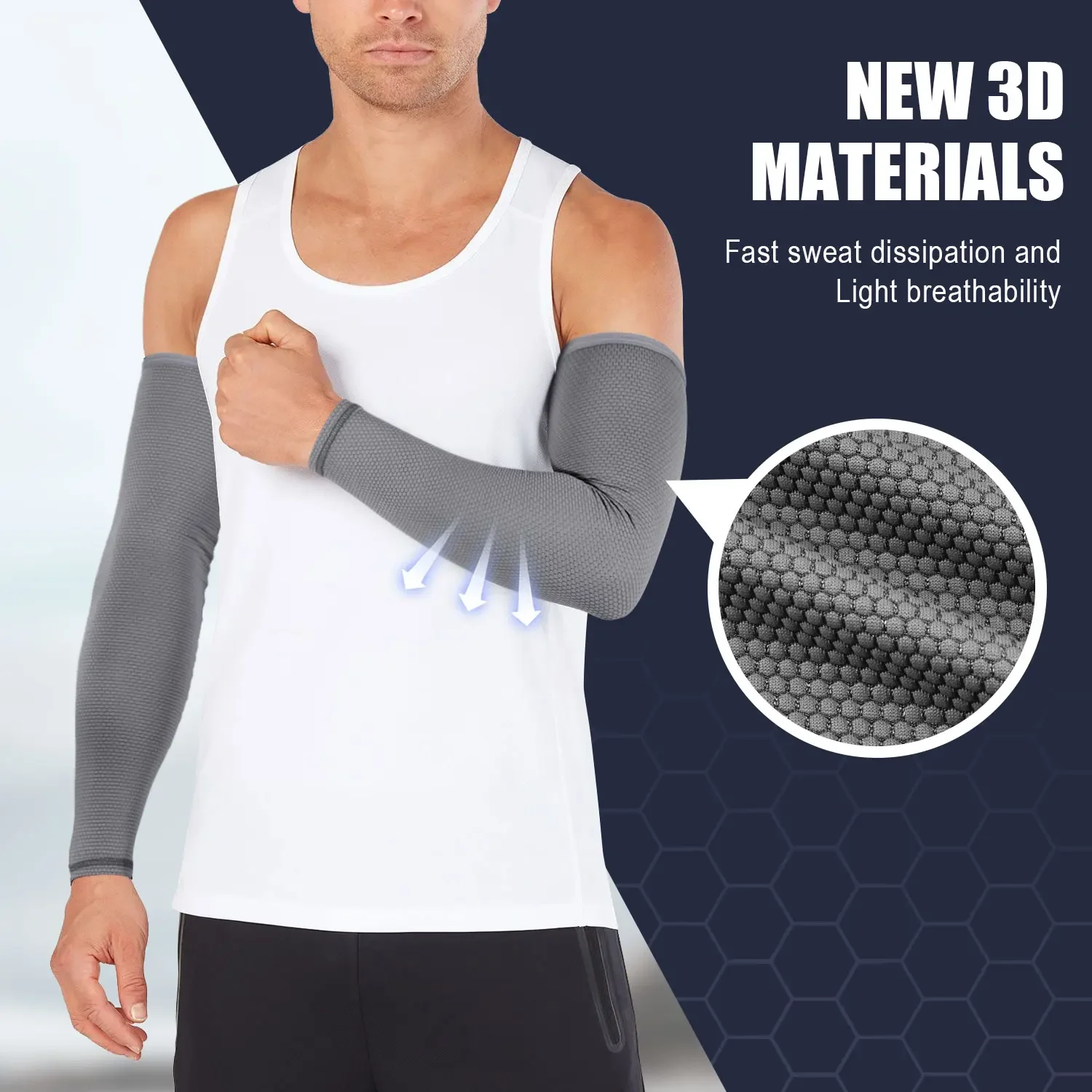 Mangas de brazo de ciclismo cubierta protección solar hielo fresco transpirable cubierta de brazo elástico pesca al aire libre montar bicicleta accesorios deportivos - imagen 3