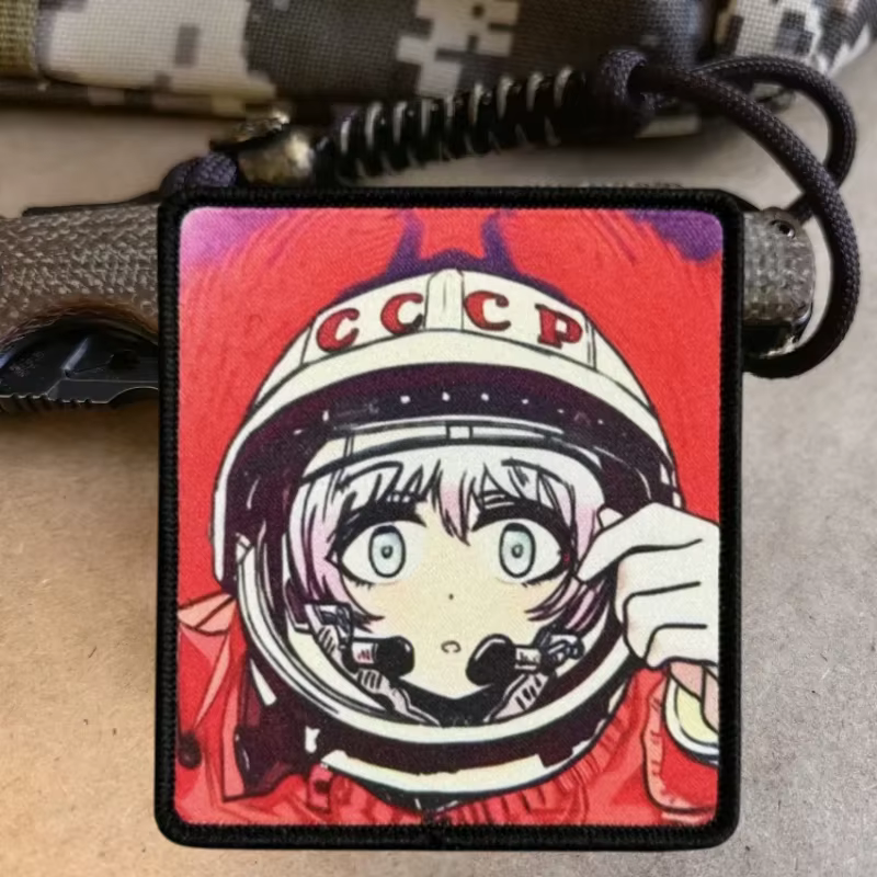 Parche táctico velcro chica anime para chaleco y mochila - imagen 3