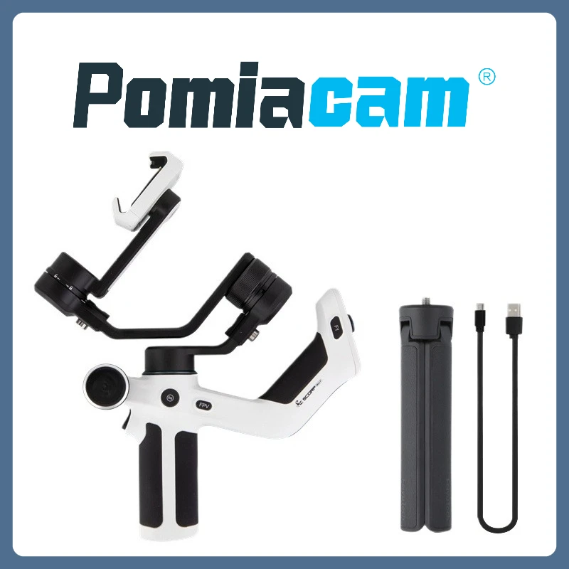 Cardán para teléfono inteligente Scorp Mini-P de 3 ejes con modo de seguimiento AI, mango estabilizador de mano con luz de relleno para dispositivos iOS y Android - imagen 2