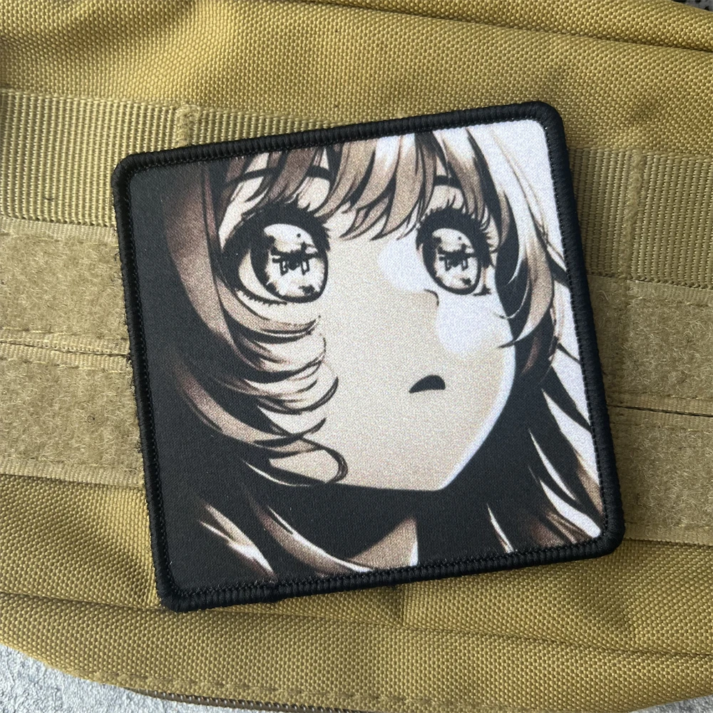 Parche de insignia de moral de Copters de Anime, emblema militar, brazalete táctico, gancho y bucle impreso, ropa, mochila, accesorios, pegatinas - imagen 5