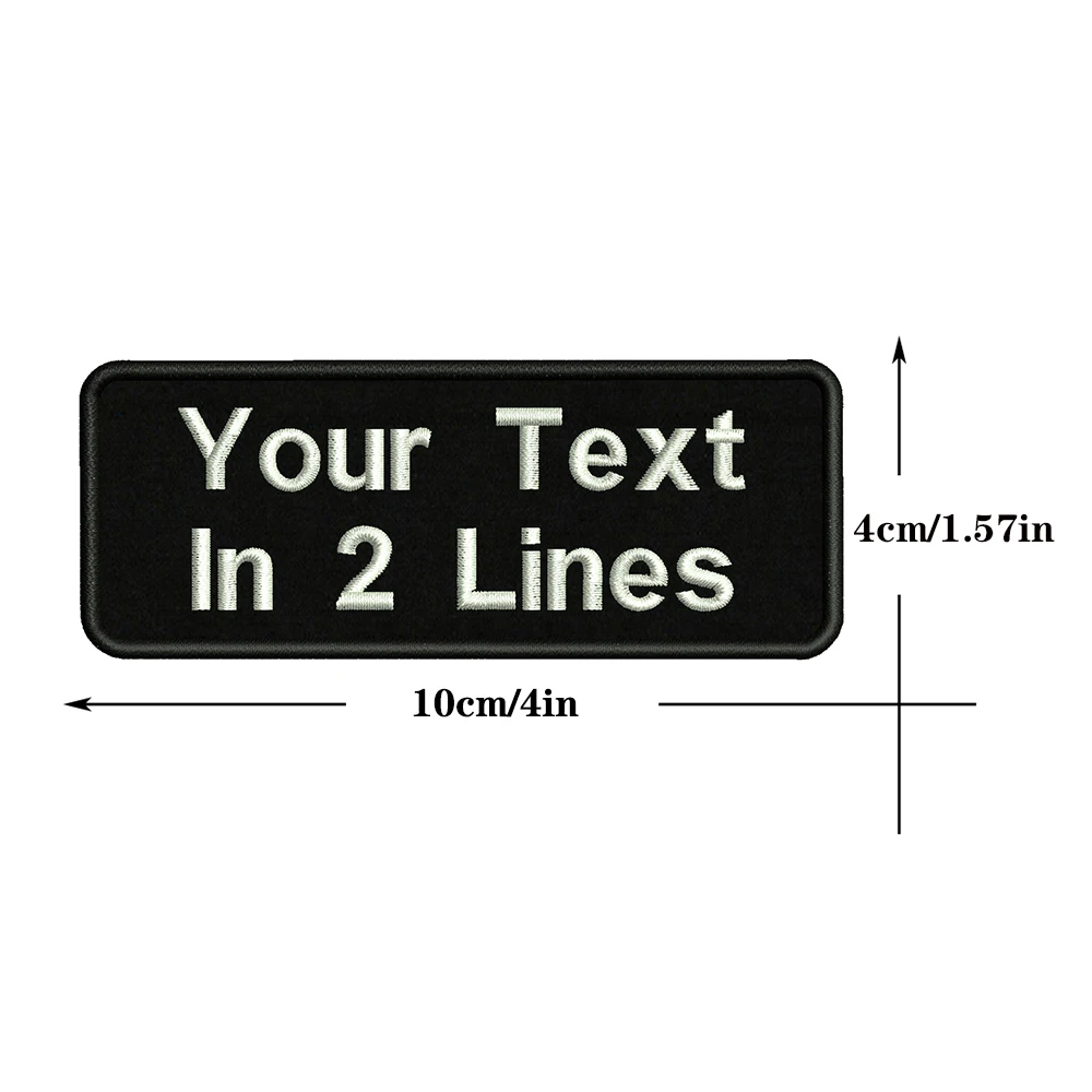 Parche de nombre personalizado para chevrons, banda para planchar o con gancho bordado, 10x4cm, 1 unidad - imagen 4