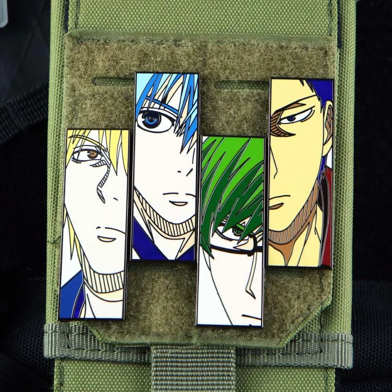 Parche de Metal de baloncesto de Kuroko, insignia de figura de Kuroko, Tetsuya, Kise, Ryouta, Midorima, Shintaro, Aomine, Daiki, Murasakibara, Atsushi - imagen 3
