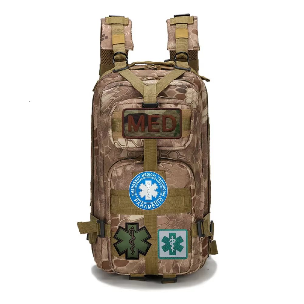 Parche médico EMT de PVC goma rescate con velcro para mochila - imagen 2