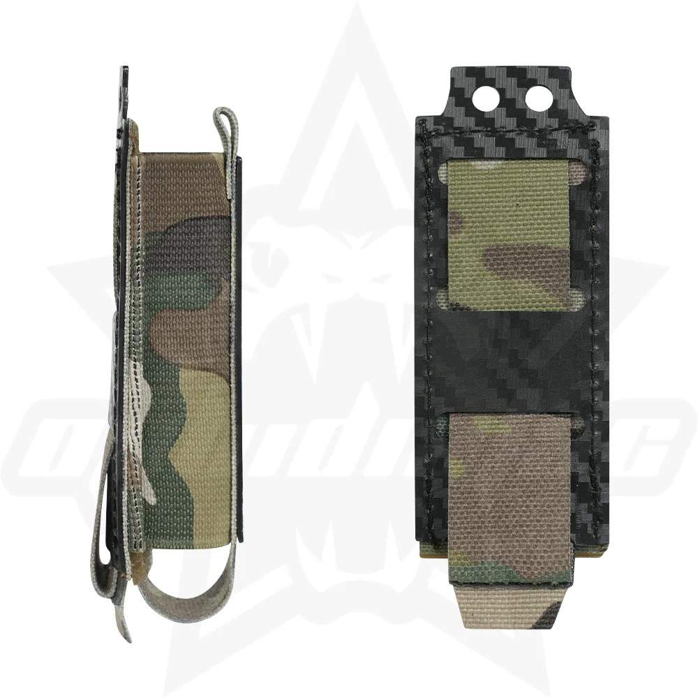 Bolsa para pistola OphidianTac, bolsas individuales para revistas de 9mm, soporte MOLLE con construcción de placa PP estampada de fibra de carbono - imagen 2