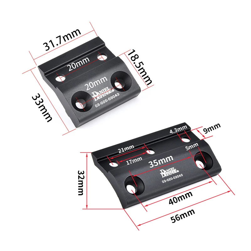 Luz de explorador montaje lateral DD CNC Keymod M-LOK Rail para SF M300 M600 linterna táctica soportes de Base accesorios de caza AR15 WADSN - imagen 3