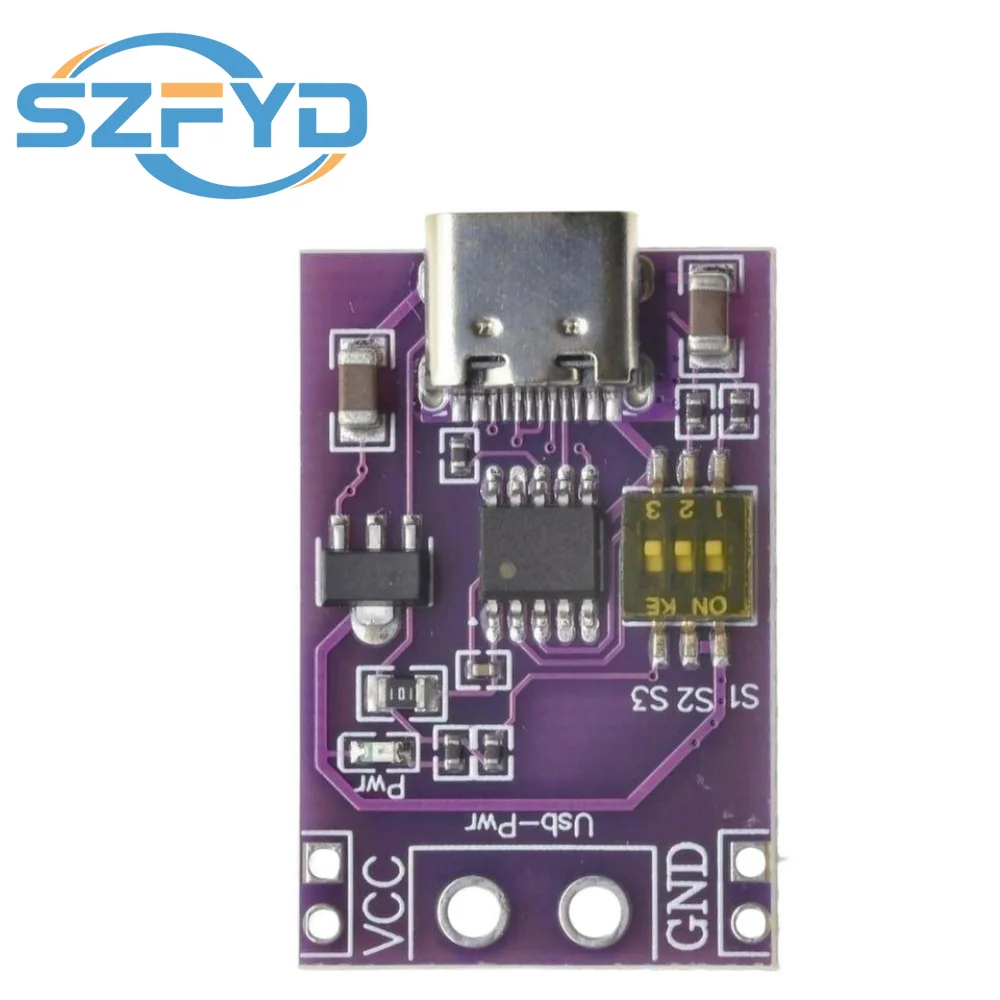 Tipo-C QC AFC PD2.0 PD3.0 a DC Spoof Scam gatillo de carga rápida Detector de pollicación USB-PD módulo de placa de cambio de fuente de alimentación para portátil - imagen 2