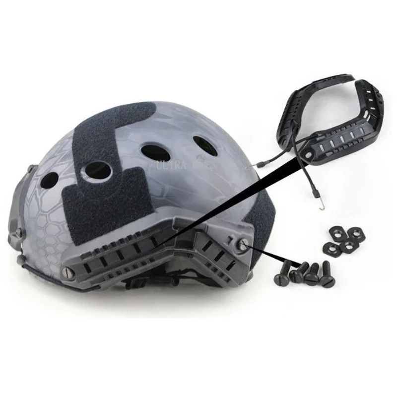Juego de rieles laterales para casco táctico rápido, riel guía de tiro de Paintball, soporte para cascos de arco para accesorios para casco MICH Fast MH BJ PJ - imagen 3