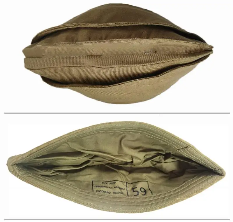 Gorra con forma de barco de la Unión Soviética de Rusia, gorra de guarnición, gorra de uniforme, gorro suave doblado para Cosplay - imagen 5