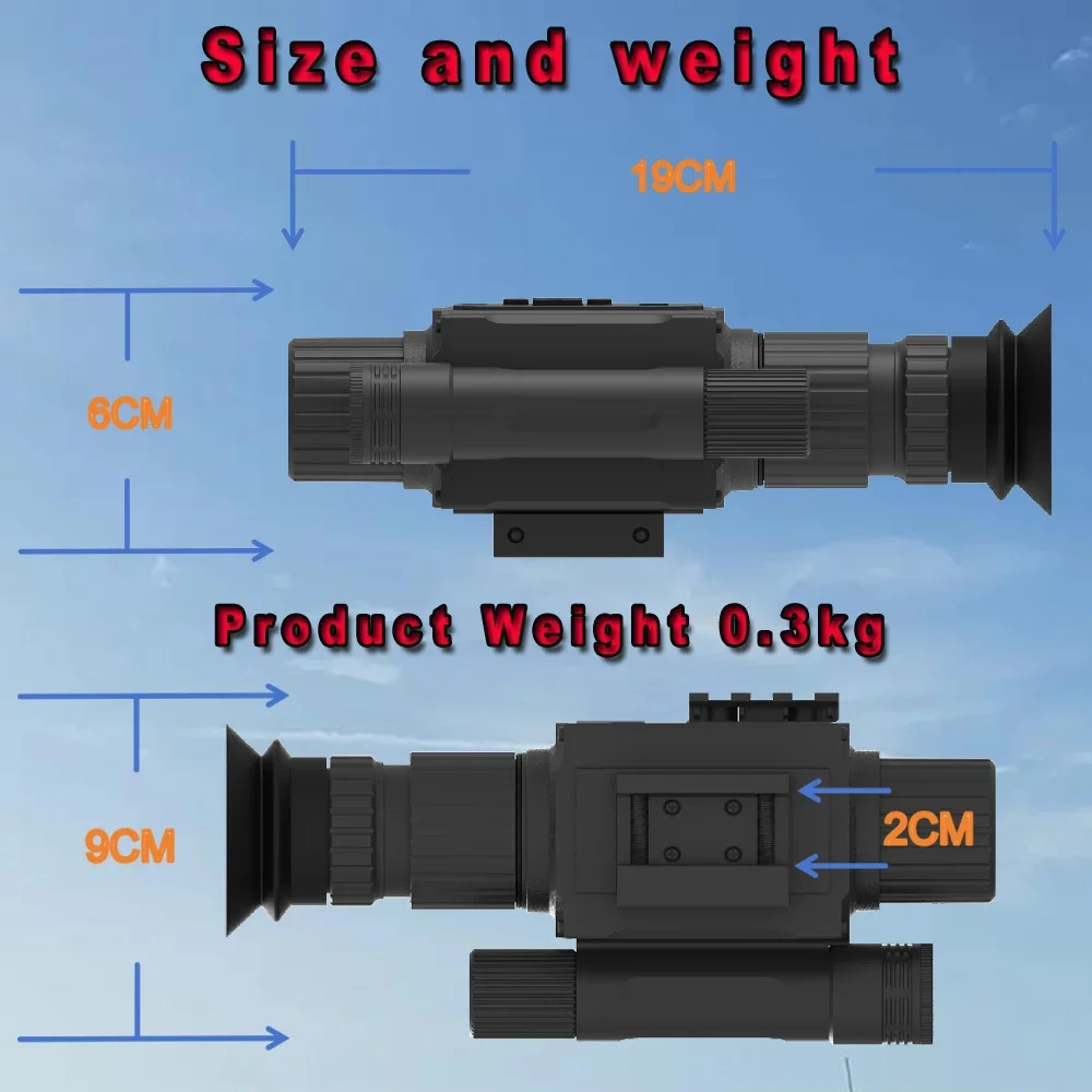 Monocular láser IR infrarrojo visión nocturna baja luz y batería - imagen 2