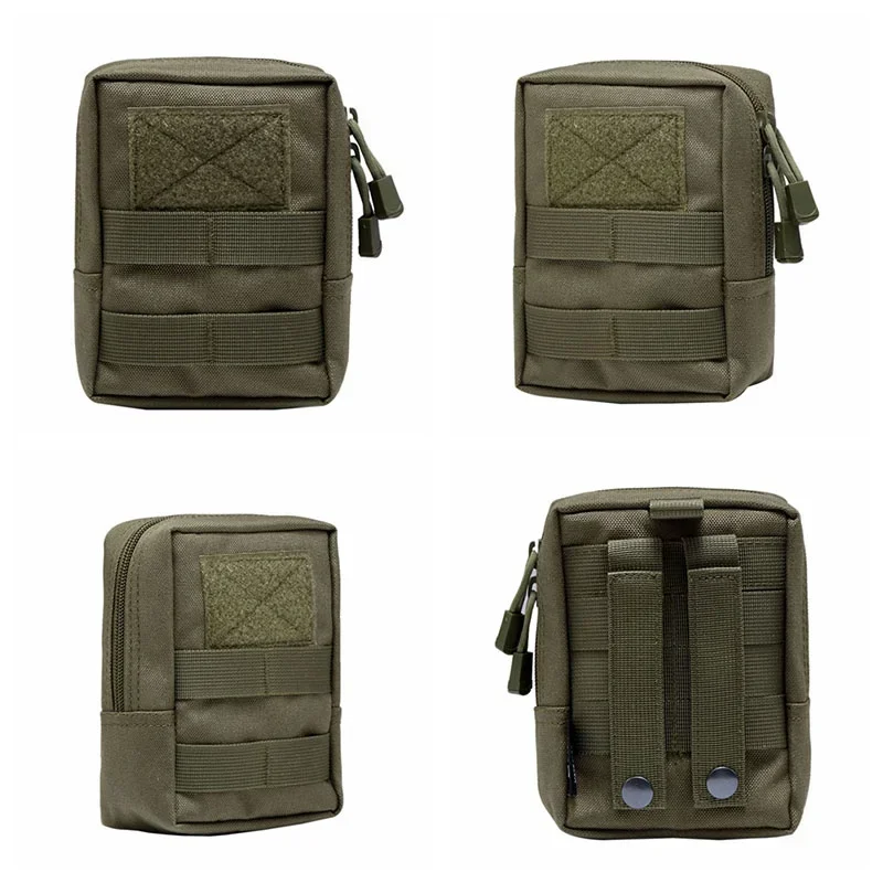Bolsas de cintura tácticas, bolsa Molle multiherramienta, paquete de cintura con cremallera, accesorio de hungitng para exteriores, bolsa de cinturón duradera, MINI nailon 1000D