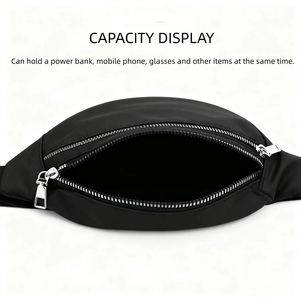 DIZETION Riñonera unisex impermeable a cuadros - Bolso de pecho de viaje deportivo informal de moda Paquete de vientre - imagen 5