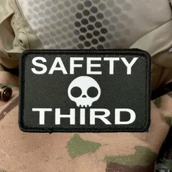 Parche táctico de SEGURIDAD, insignia de moral impresa, parche militar con gancho y bucle para mochilas militares, chaquetas y ropa