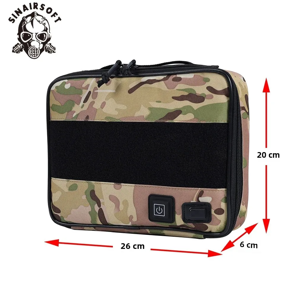 SINAIRSOFT nueva bolsa táctica más cálida bolsa de transporte de pistola multifuncional IPSC caza al aire libre bolsa de alimentación USB temperatura ajustable - imagen 3