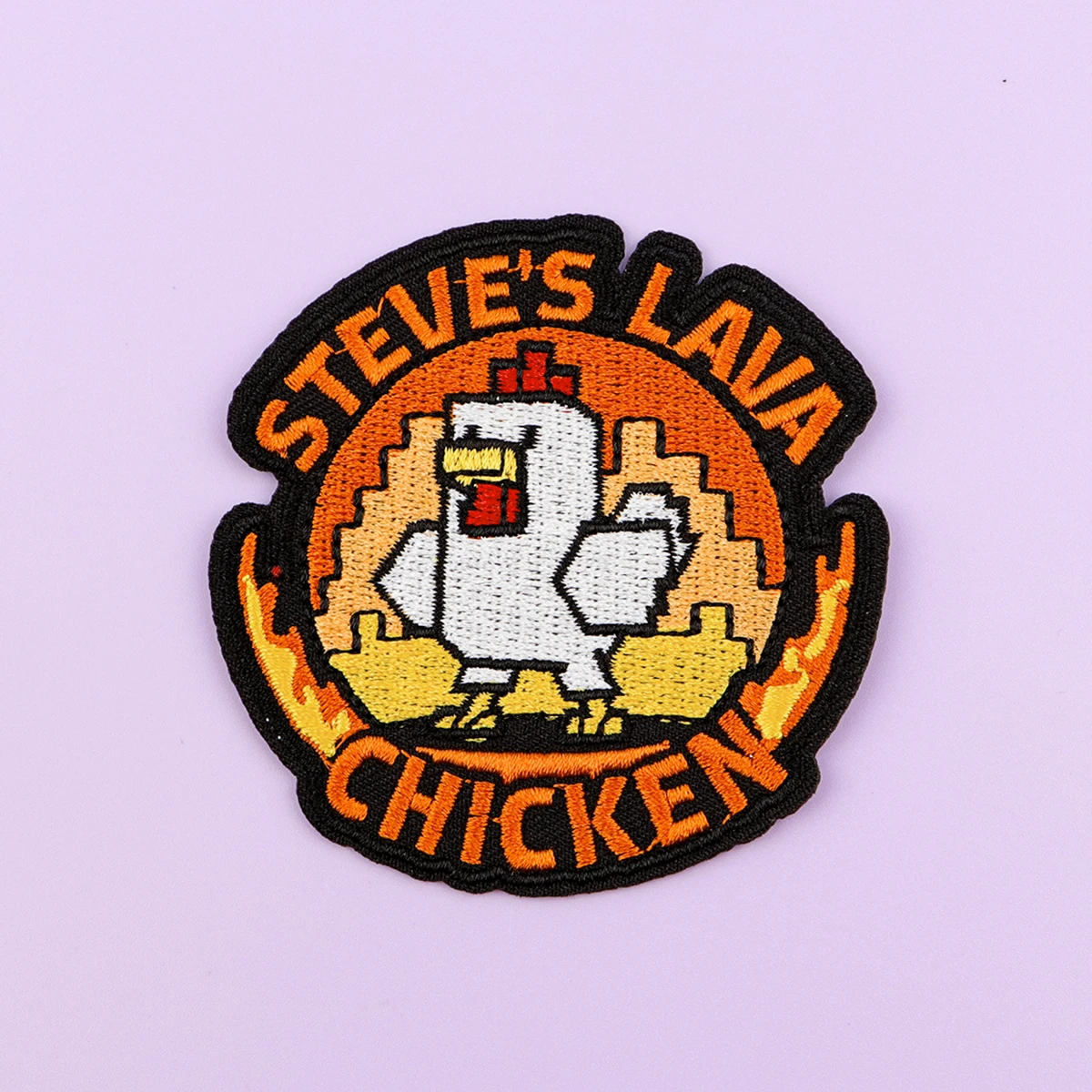 Parche de hierro para juegos de píxeles, parche para ropa, parche bordado de pollo divertido, accesorios de ropa, pegatinas de costura - imagen 3