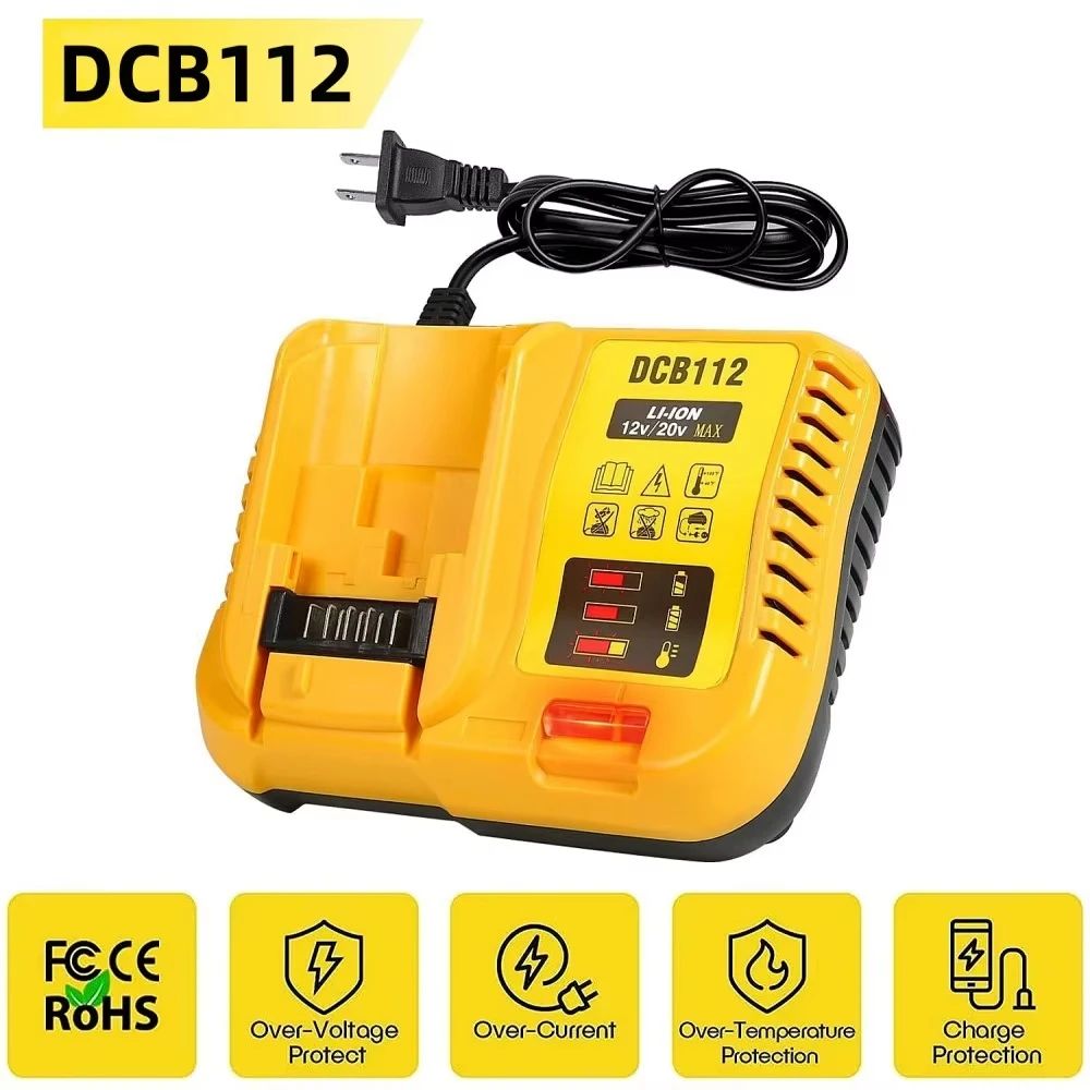 Reemplazo del cargador de batería DCB112 20V MAX para cargador de batería Dewalt 12V-20V - imagen 5