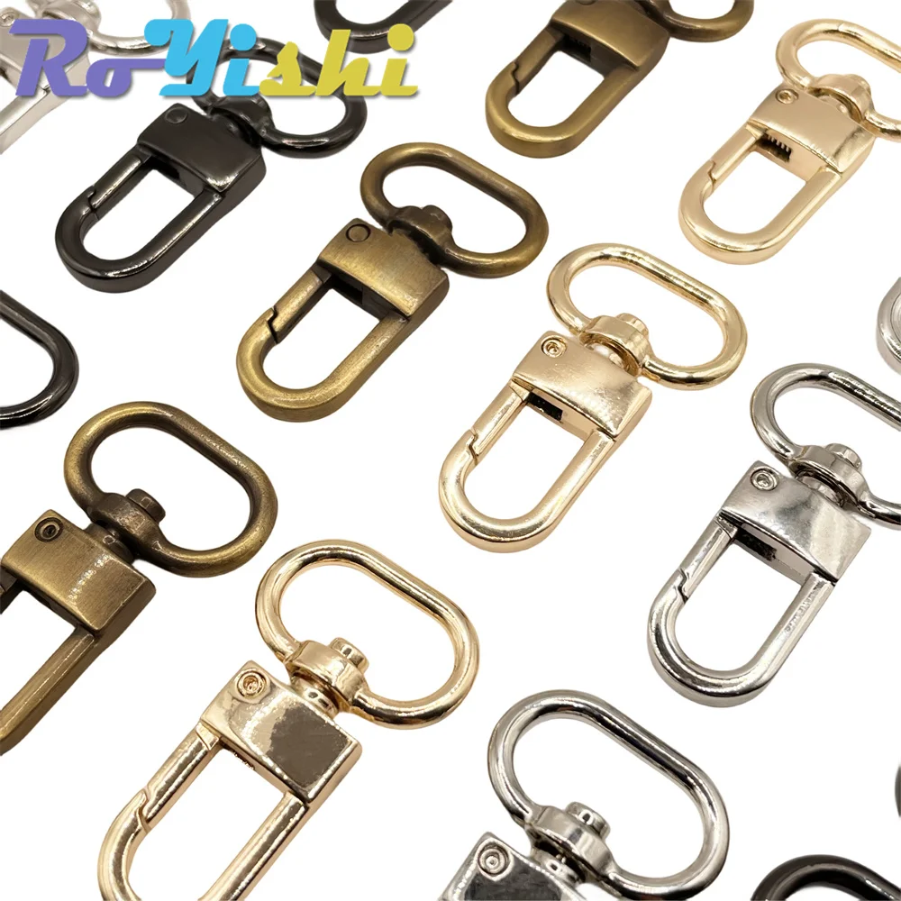 Hebillas de correa de Metal para cinturón, gancho de resorte giratorio, broche de langosta, Clips de perro para monedero, bolso Artesanal de cuero DIY, 13-19mm, 5 unids/lote por paquete - imagen 5