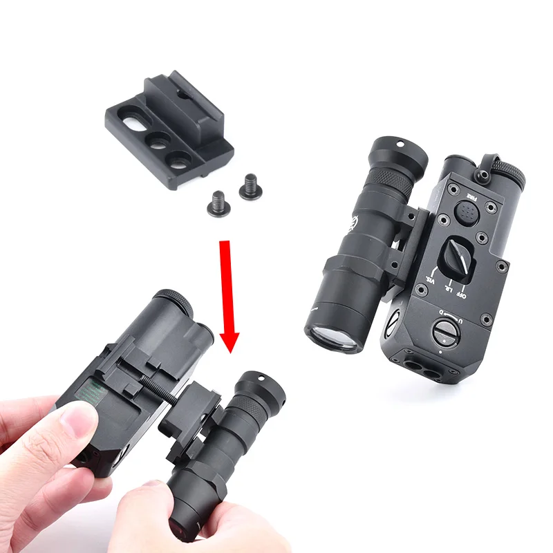 WADSN-indicador láser de punto rojo CQBL, linterna LED blanca con interruptor de función Dual, Airsoft, caza, explorador AR, versión IR de Metal, M300