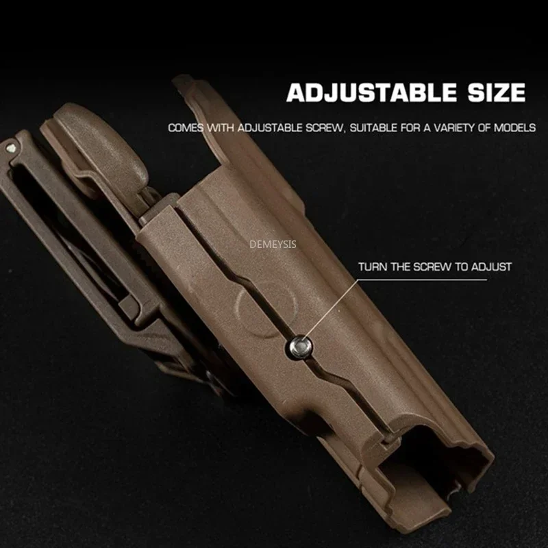 Funda de cinturón táctico de liberación rápida para GLOCK 17, 20, 21, 22, 31, 37 pistolas de caza Paintball funda duradera para pistola Molle - imagen 3