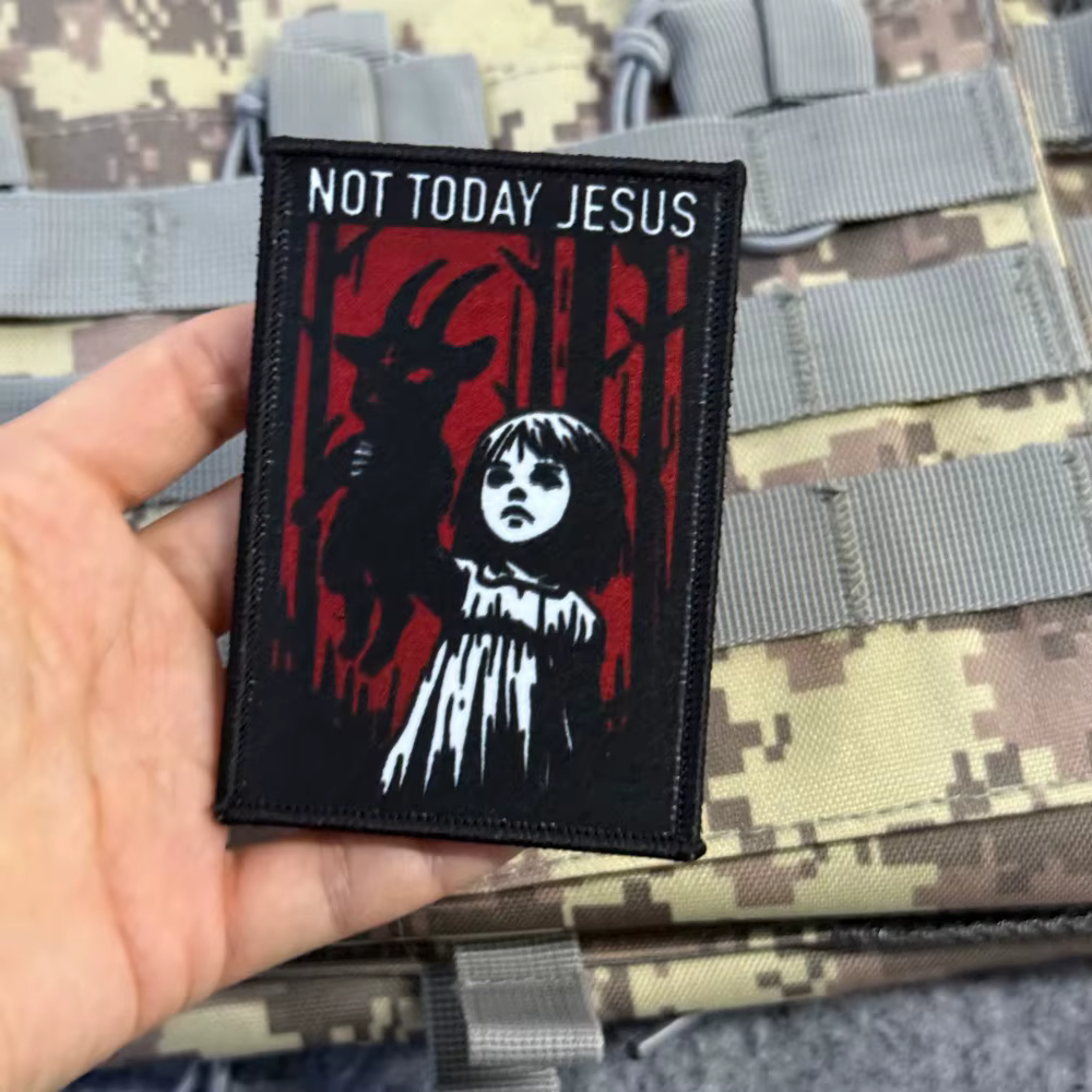 Parche moral táctico No Hoy – Diseño satírico adhesivo para equipo - imagen 4