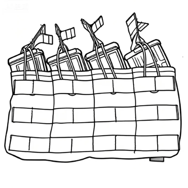 Bolsa táctica para revistas estilo SSO 4-Mag para entrenamiento de tiro