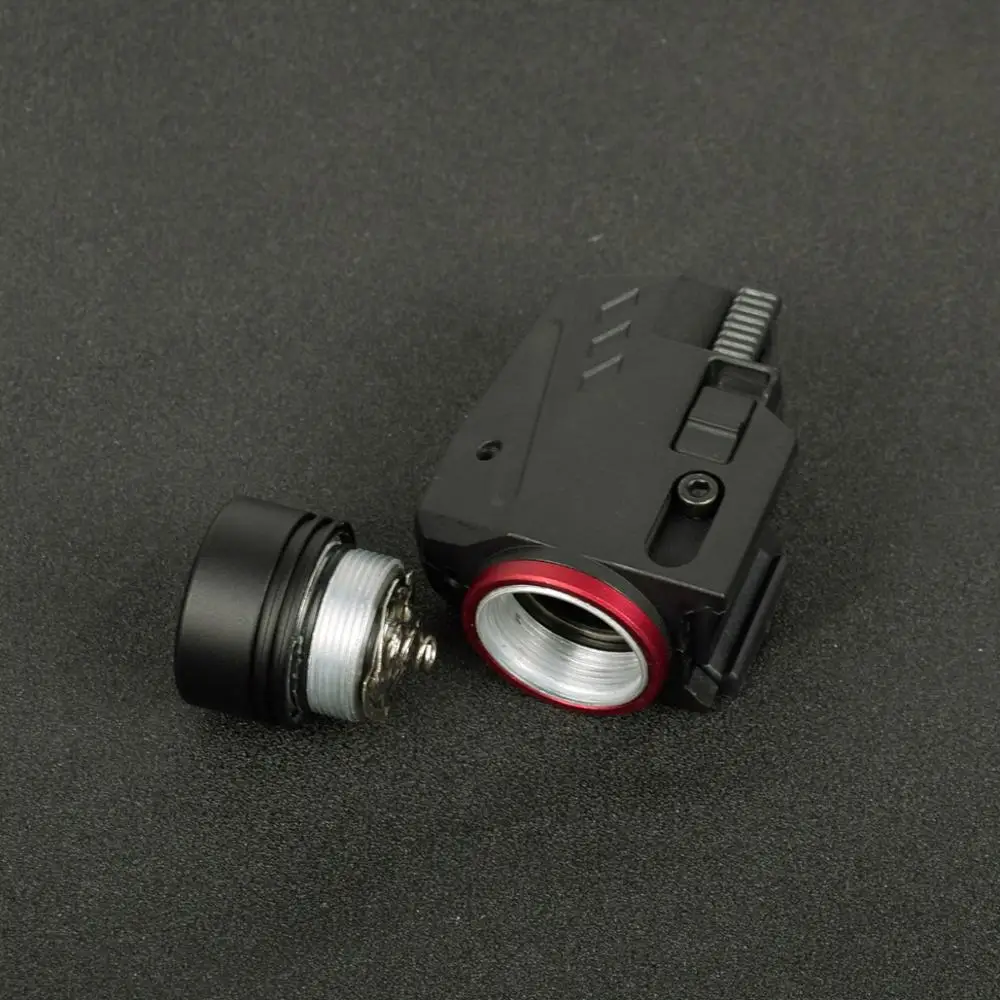Luz LED táctica para arma, linterna láser de punto rojo, mira militar para pistola Airsoft, Mini pistola de riel de 20mm - imagen 5