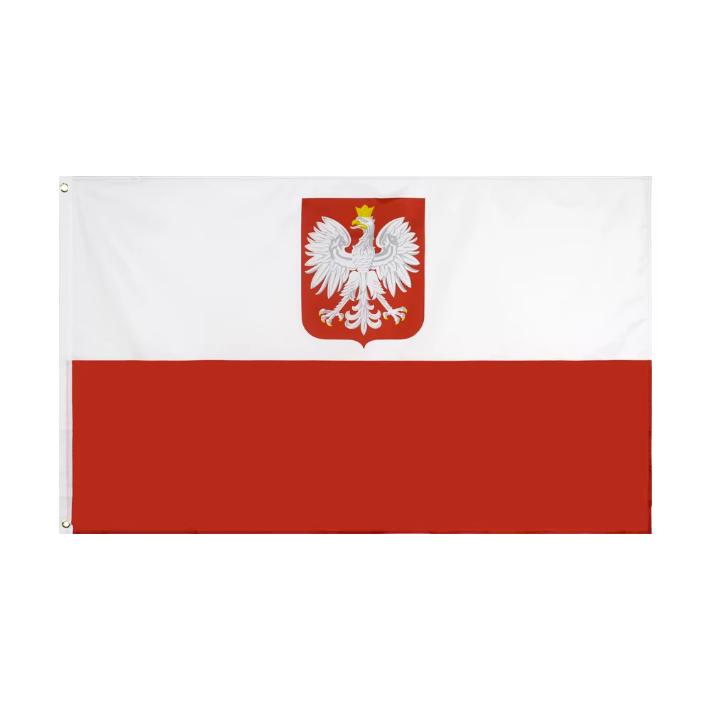 Bandera de Polonia 90x150 cm lista para decorar