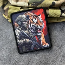 Parche táctico gancho-bucle Soldados Tigres para insignia moral