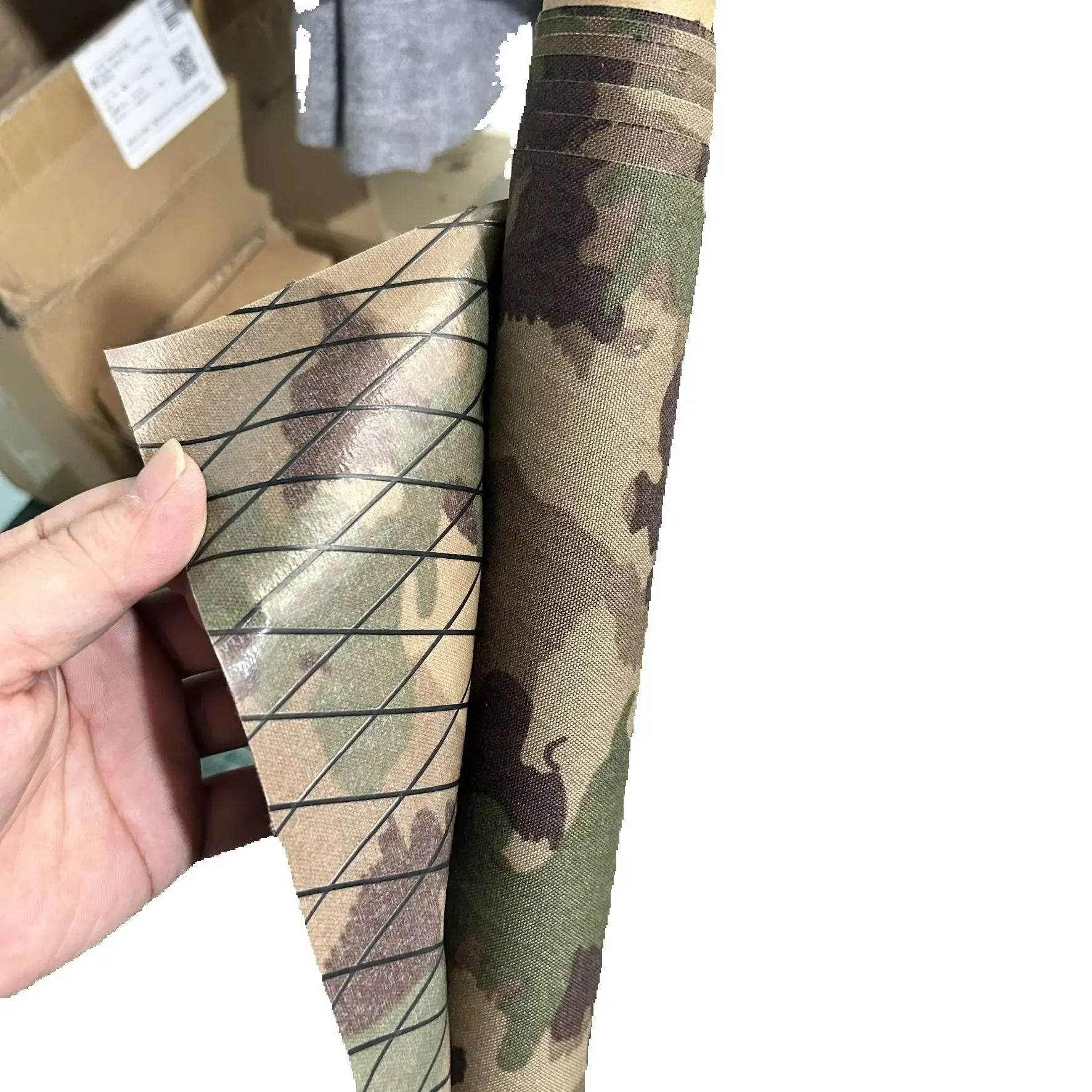 Táctico TAZ16 nuevo camuflaje suizo 1m L x 140cm W 500D Nylon X-PAC compuesto diamante rejilla impermeable ligero equipo al aire libre