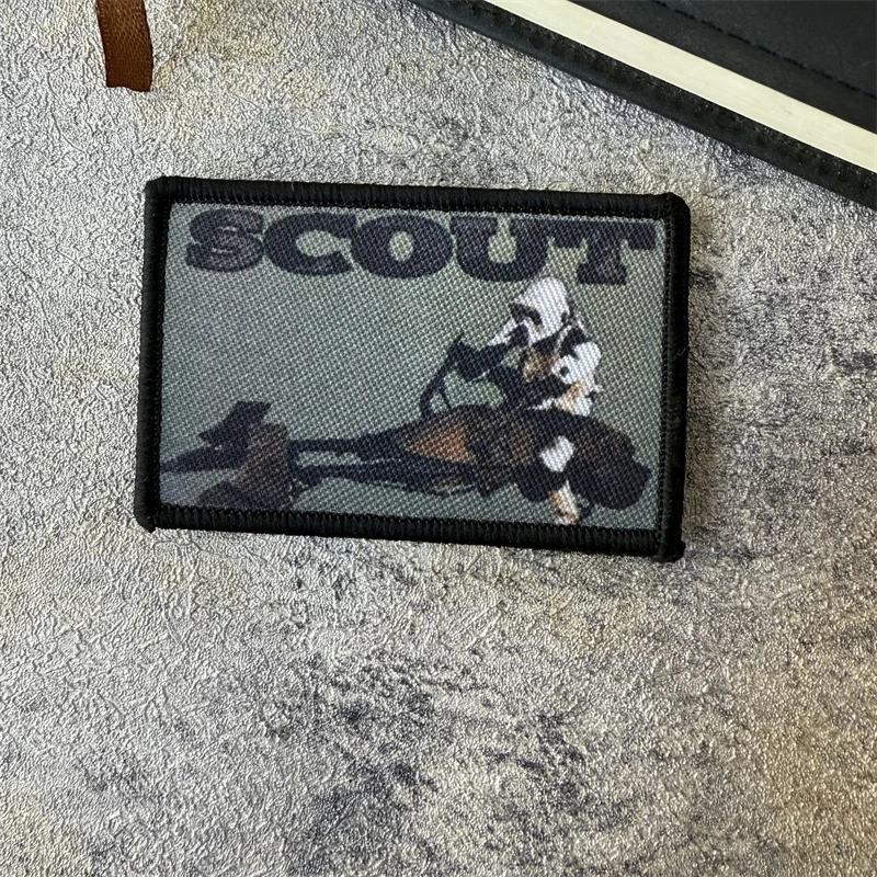 Parche táctico de motociclista Scout Trooper Morale, insignia militar, brazalete con gancho y bucle, mochila para exteriores, accesorios para sombrero, pegatinas - imagen 2