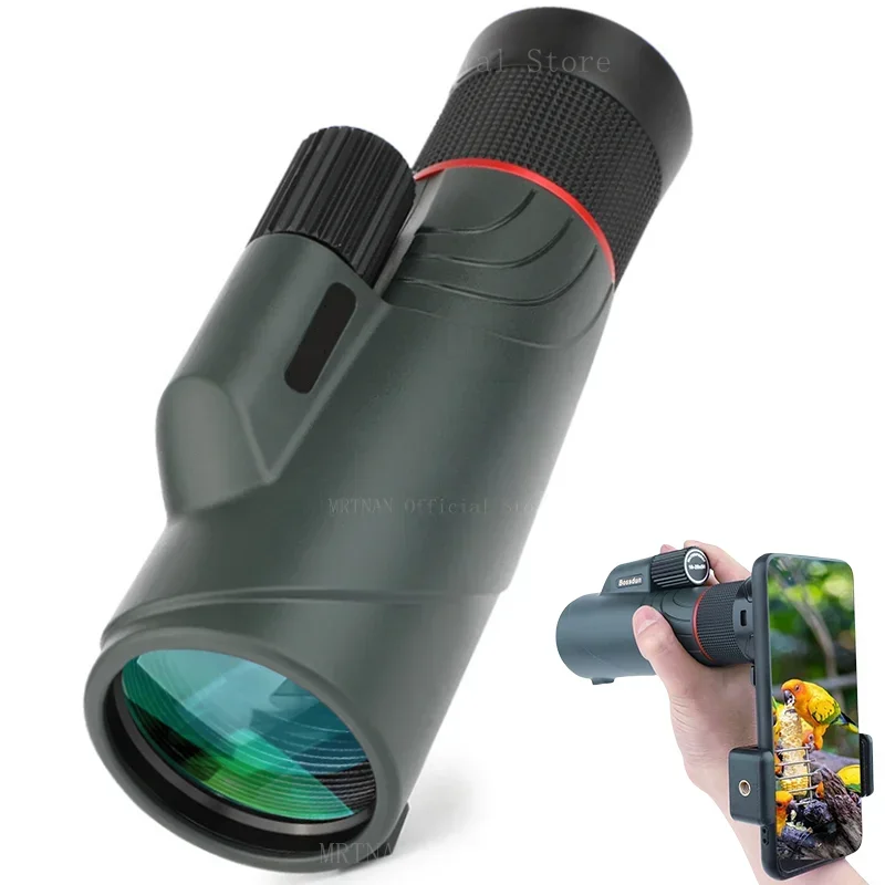 Telescopio Monocular HD con Zoom 10-20x50 para acampar, potente telescopio de larga distancia con trípode, Clip para teléfono para ver binoculares de caza de aves - imagen 2